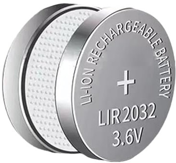 Batterie a bottone, batterie a bottone ricaricabili LIR2032 da 3,6 V, batterie a bottone agli ioni di litio, 2 pile a bottone agli ioni con di ricarica di 1-1,5 ore per dispositivi elettronici