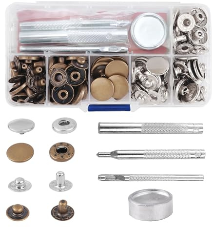 BOBOZAN 30 Sets Druckknopf-Set 12,5 mm mit Befestigungswerkzeug