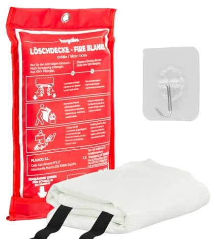 Hogalia Feuerfeste Decke | Feuerfeste Decke für Küche, Grill und Notfälle | Brandschutz und Wärmedämmung (120 cm x 120 cm)