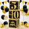 50.Geburtstag Junge Mädchen Party-Dekorationsboxen, 3pcs Schwarz Und Gold Ballonboxen Geburtstag Deko Für 50 Geschenk Freundin Geburtstagdeko, Happy Birthday Partydekoration Themen Party Boxen