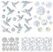 Lotvic 90 Pezzi Sun Catcher Sticker, Adesivi per Zanzariera, Prisma Adesivi per Finestre, Protezione per Porte in Vetro e Salva-uccelli