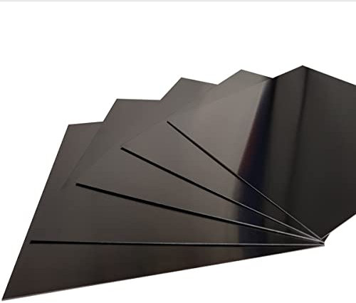 chapa de aluminio chapa de metal, 5 placas de aluminio delgadas y planas, de 300 x 300 mm, color negro, grosor 0,5-1,5 mm.(300X300X0.5mm)