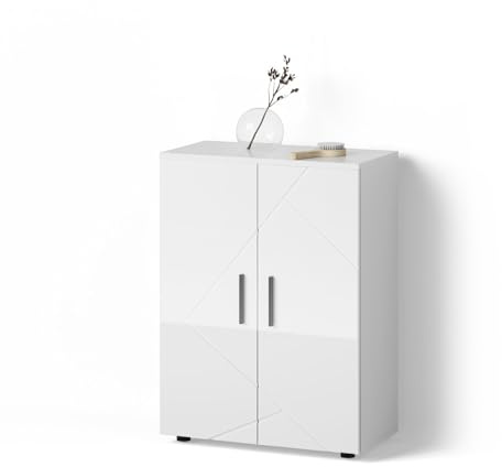Livinity Midischrank Ronco, Weiß Hochglanz, 60 x 81 cm
