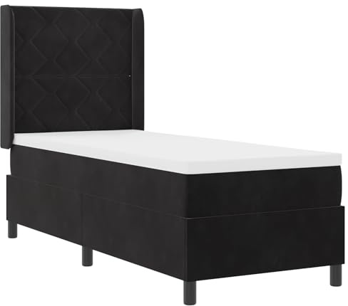 vidaXL Taschenfederkernmatratze 80X200 cm Samtbezug mit Schauminnenleben. Perfekt für Schlafzimmer, luxuriöses Schlaferlebnis, Schutzmöbel, Topper für Einzelpersonen mit Reißverschluss.