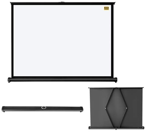 HJXGQJM Pantalla De Proyección De Mesa, Pantalla Portátil, Independiente, Pantalla De Proyector PortáTil para En Casa Al Libre HD Plegable Antiarrugas,Pantalla De Proyección HD 4K(4:3,40)