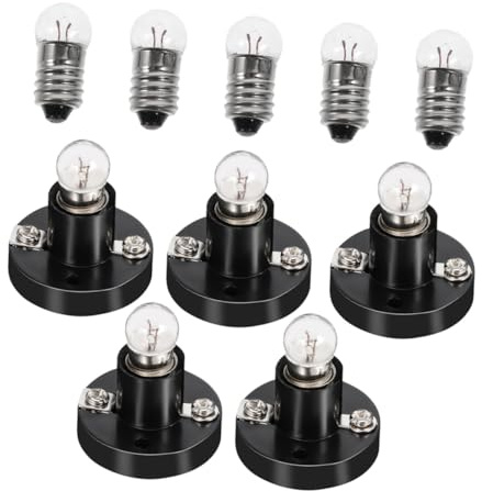 BESPORTBLE 15pièces Douille Ampoule Électrique avec Support à Vis Mini Bases de Lampe pour Expériences de Physique et Circuits Électriques Lot de Accessoires