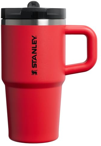 STANLEY Quencher ProTour Flipstraw Tumbler, 20 oz, Chili Black | Built-In Straw & Handle | Cupholder Compatible for Travel | Leakproof Insulated Stainless Steel Cup | BPA-Free