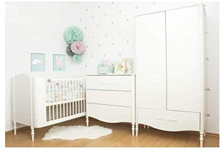 naka24 Babyzimmer Good Night 2 weiß Verschiedene Kombinationen - Exclusive Bellamy (komplettes Set)