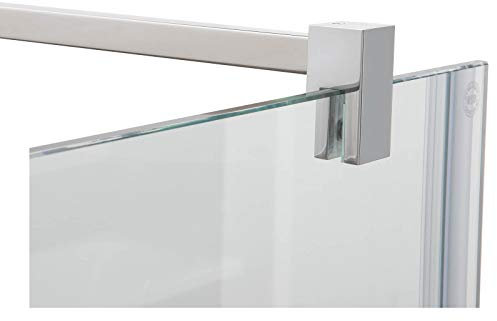 Stabilisierungsstange für Duschen, Stabilisator Duschwand, Stabilisationsstange Glas-Wand (150cm, Chrom Eckig)