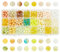 PH PandaHall 648 Stück 8 mm gelbe Glasperlen, 24 Farben, Kristallperlen, Backen, bemalte Craquelé-Glasperlen, Abstandshalter, lose Perlen für Herbst, Schmuckherstellung, Weihnachtsbaumschmuck