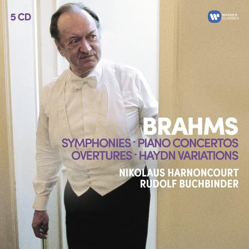 HARNONCOURT, NIKOLAUS / BERLINER PHILHARMONIKER / ROYAL CONCERTGEBOUW ORCHESTRA / RUDOLF BUCHBINDER - BRAHMS: SYMPHONIES, OVERTURES / HAYDN: VARIATIONS, PIANO CONCERTOS (5 CD)
