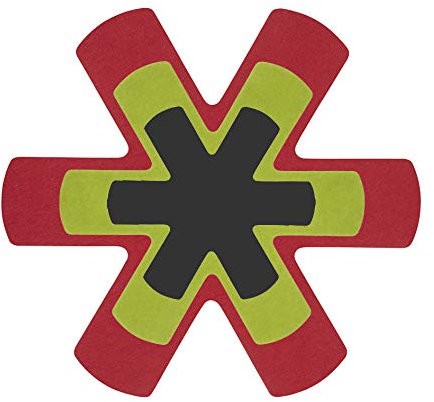 Dexam Pfannenschutz 3-er Set rot/grün/grau 34cm/27cm/23cm, Glas 17851141