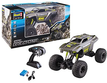 Revell Control RC Crawler Rock Monster I Maßstab 1:14 I Beeindruckende Offroad-Leistung I AWD I Lange Fahrzeiten I Perfekt für spannende Abenteuer für Anfänger und Fortgeschrittene I Ferngesteuert RC