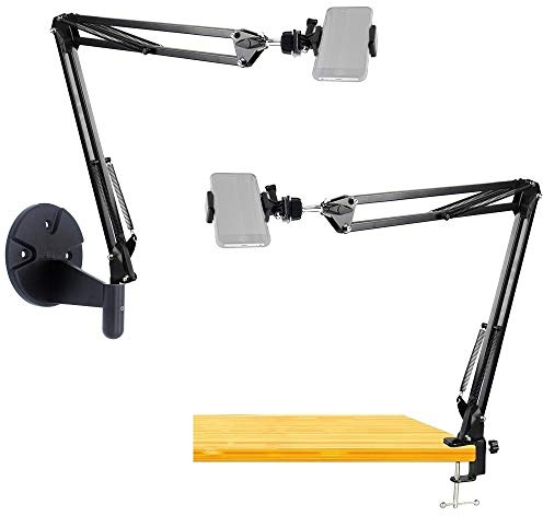Acetaken Wall Phone Mount,Overhead Camera Mount for iPhone Samsung Gopro Live Streaming,Baking,Craft,Videos,Online Lessons -