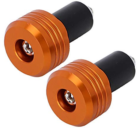 Motorrad Lenkergriffe, Motorrad Aluminiumlegierung Lenker Griffende Aluminium Stopfen Moto Slider Zubehör[Orange]