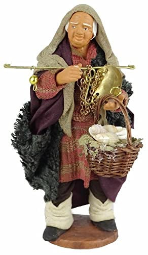 Original homme avec balance avec panier en main en terre cuite. 12