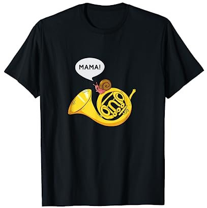 Trompete Waldhorn Schnecke Horn Wortspiel Musiker Geschenk T-Shirt