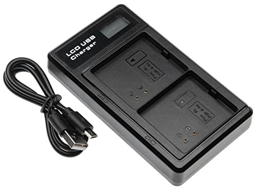 vhbw USB Dual-Ladegerät kompatibel mit Netgear Arlo Ultra Überwachungskamera Akkus, Sicherheitskamera Akkus - Ladeschale mit LC Display