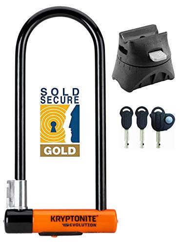 Kryptonite Evolution Long Shackle Bike U-Lock (Sold Secure Gold Rated)