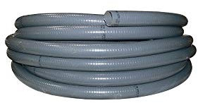 Couronne Rouleau 25m 40mm Tuyau Piscine PVC Pression Gris Souple Semi-Rigide 4cm