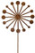 Metall Stecker Pusteblume Rost H=50cm Blüte Edelrost Gartenstecker Blumenstecker stabil zeitlos wetterfest Nostalgie Beetstecker Edelrostdeko Frühlingsdeko Sommerdeko (Pusteblume)