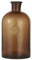 Ib Laursen Pharmacist Bottle with Flower Emblem Brown Glass Mouth-Blown