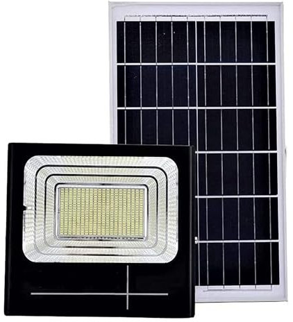 YASTA Faro Led da Esterno con Pannello Solare 100w luce Fredda da Giardino Crepuscolare e Telecomando Impermeabile IP66 Lampada Da esterno