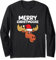 Elch Weihnachtsmütze Elch Merry Christmoose Merry Christmas Langarmshirt