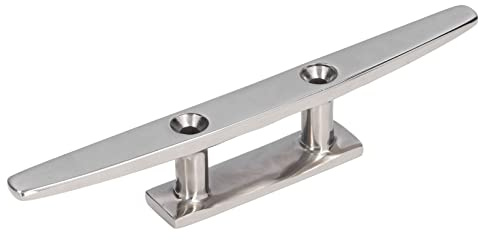 10in Boat Cleat, Marine Deck Rope Cleats 316 Stainless Steel Fine Polishing Easy Installation for Yachts Kayaks Motorboats