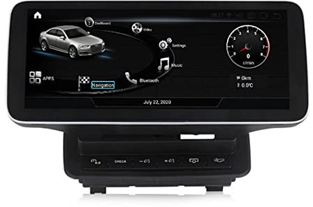 Android 10 Radio Coche GPS Android 2 DIN Carplay Para Audi Q7 2005-2015 Soporte WiFi/Controles Del Volante/Navegación GPS/Bluetooth Llamada Manos Libres (Color : N600 Plus)