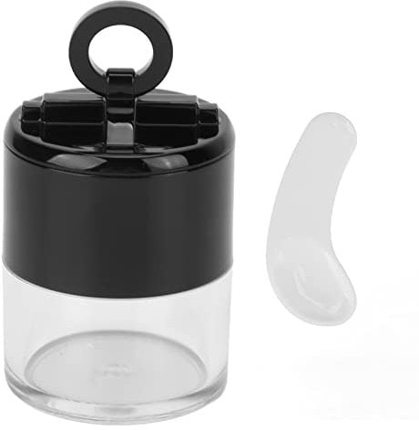 Sonew Leere Puderdose, Tragbarer Mini-Make-up-Puder Behälter mit Puderquaste, Wiederverwendbare Transparente Kunststoff Puderdose für Lose Pulver Creme Kosmetik
