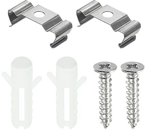 sourcing map T4 Clips Console Suspente Fluorescent Tube Lumière Fixture Support Pinces avec Vis Creusés Tubes pour LED Ampoules Plafonnier Lampe Coffret de 10