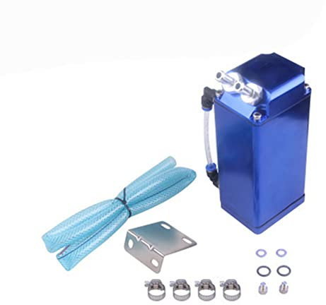 Réservoir d'huile Moteur,iSpchen Récupérateur d'huile Moteur Bidon d'huile Oil Catch Can Huile Réservoir Séparateur d'air Universel Réservoir de Récupération d'huile Récupérateur d'huile Moteur