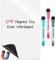 Sliandtelly Magnetic Small Whiteboard Sheet for Fridge, 30 x 20 cm Mini Magnet White Board for Home Kitchen, Easy Clean Family Planner, Erasable Reminder Notice Board for Refrigerator, 3 Marker Pens