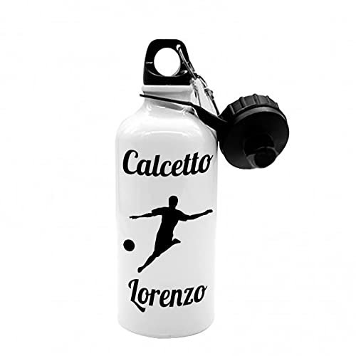 Mr. Gadgets Borraccia personalizzabile con nome vari modelli-Sport- Adulto 500ml (Calcetto)