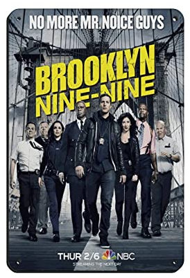 Brooklyn Nine-Nine 99 TV-Serie Poster Retro Poster Metall Blechschild Chic Art Retro Eisen Malerei Bar Menschen Höhle Cafe Familie Garage Poster Wanddekoration 20 x 30 cm