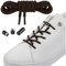 Mount Swiss - Elastische Schnürsenkel mit Metallkapseln Schnürsenkel ohne binden Schnellschnürsystem - 120cm individuell kürzbar - mit Kapseln für Sneaker, Laufschuhe, Sportschuhe Farbe Dunkelbraun