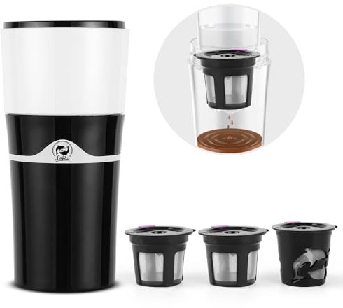 Versare sopra la macchina da caffè, filtro caffè macchina da caffè manuale gocciolante con filtro capsula tazza, K-Cup per campeggio di viaggio