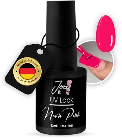 Jezz it! - Premium UV Nagellack Neon Pink für Allergiker – Langlebiger Gel Nagellack, UV & LED kompatibel - Made in DE