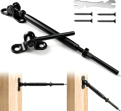 RiaYer 20 pares de accesorios de barandilla de cable negro, ángulo de 180° ajustable, tensor de palanca estampada, kit de barandilla de cable de acero inoxidable negro T316 para poste de madera, se