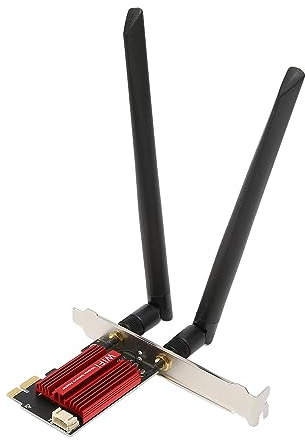 PCIE WLAN Karte 1200Mbit/s + Bluetooth 5.1, Dual Band (2.4GHz & 5GHz) AX 3000 WiFi 6 PCI-E Netzwerkkarte, Kompatibel mit 11/10/8/7 (32/64 bit), Ultimative Lösung für Gaming & Streaming