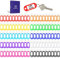 Redamancy 100 Pièces Étiquettes avec Porte Clé 10 Couleurs, Porte Clef Etiquette en Plastique, Étiquette Inscriptibles pour Clés de Maison, Étiquettes à Bagages de Nom D'animal de Compagnie Étiquettes