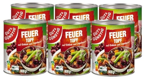 Gut & Günstig Feuertopf mit Bohnen und Jagdwurst 6x800g