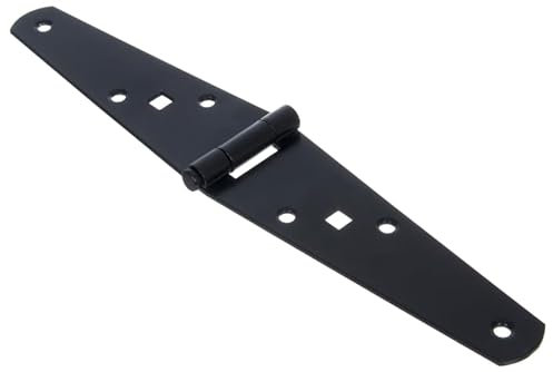 NAJDER Tür-Scharnier 2 Stück, Türband, für massive Türen innen und außen, Edelstahl Scharniere, Türangeln, Türscharnier Beschlag, Schräges Konstruktionsscharnier 150x150mm, schwarz lackiert RAL 9005