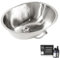 Freud Nickel ovale Unterbau-Badewanne mit Pflege-Set, 48,9 cm