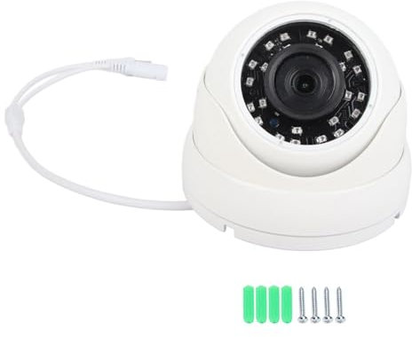 1080P Dome-Kamera, Auto-Überwachungskamera, AHD-Außen-PAL-System, 24 LEDs, HD 120 Weitwinkel, für Auto, Busse, Kabinen (Weiß)
