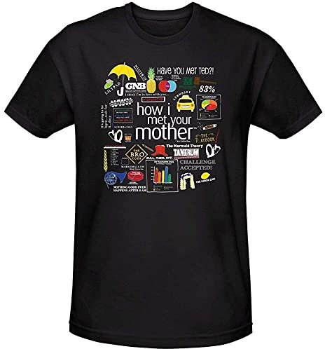 How I Met Your Mother Mens Mashup T-Shirt Black XL