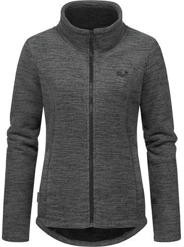 Ragwear Damen weiche Strickjacke Übergangsjacke mit Teddy-fleece und Stehkragen Liram Melange YOUMODO XS-6XL