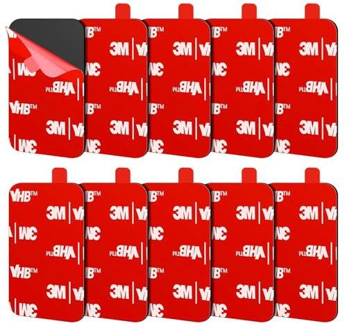 FIXCHORD Almohadillas Adhesivas de Doble Faz 3M VHB 5930, 10 Unidades de Almohadillas de Espuma de Doble Faz, Resistentes al Agua y Altas Temperaturas para Automóviles, Hogar y Oficina 44 * 34mm