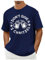 Männliche Sommer Casual Oktoberfest Print Hemd Bluse Kurzarm Rundhals T Shirt Tops Armbanduhr Mit Stoppuhr Oktoberfest Herren T-Shirt Bierfest Shirt Männer Trachten T-Shirt Herren (G-Navy, L)